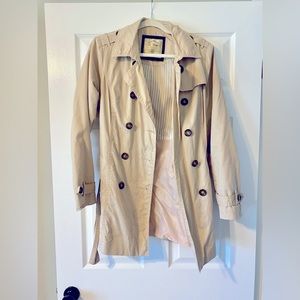Ci Sono | khaki double breasted belted trench coat